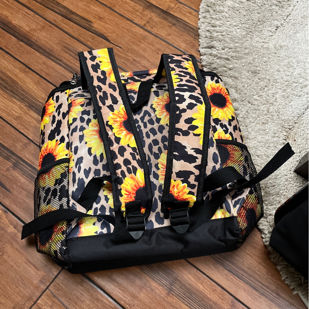 Sunflower Leopard Print Backpack. - Picture 2 of 2